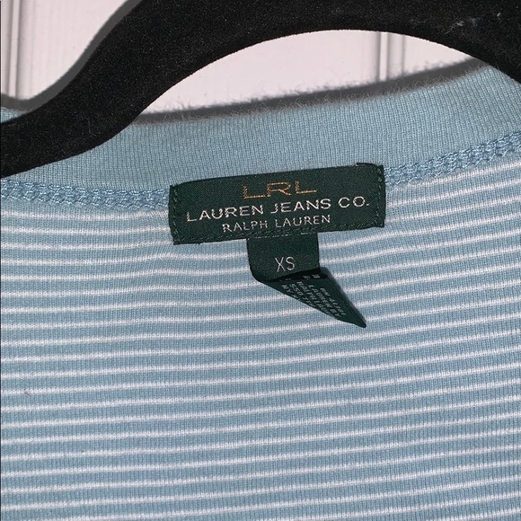 Lauren Co. baby blue striped cardigan - Picture 3 of 4